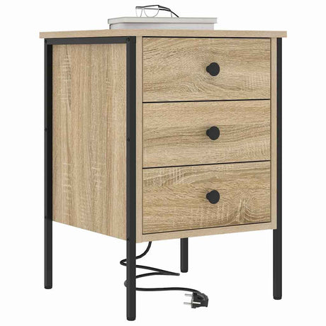 Vidaxl nachtkastje sonoma eiken 42 x 41 x 61 cm bewerkt hout