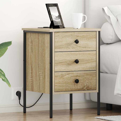 Vidaxl nachtkastje 2 st sonoma eiken 42 x 41 x 61 cm bewerkt hout