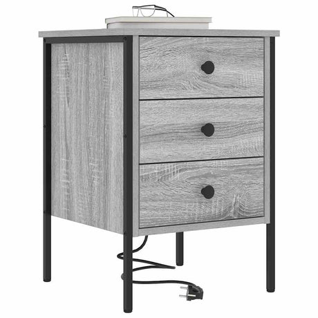 Vidaxl nachtkastje 2 st grijs sonoma 42 x 41 x 61 cm bewerkt hout