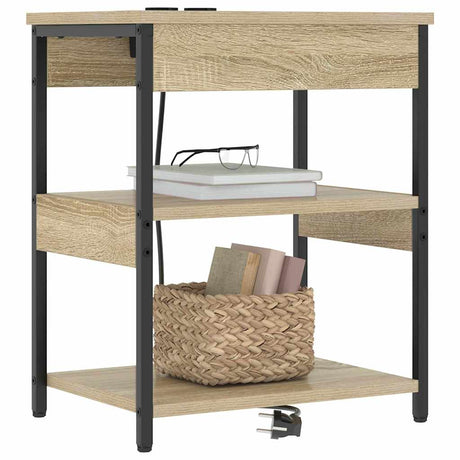 Vidaxl nachtkastje sonoma eiken 41 x 31 x 51 cm bewerkt hout