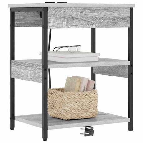 Vidaxl nachtkastje grijs sonoma 41 x 31 x 51 cm bewerkt hout