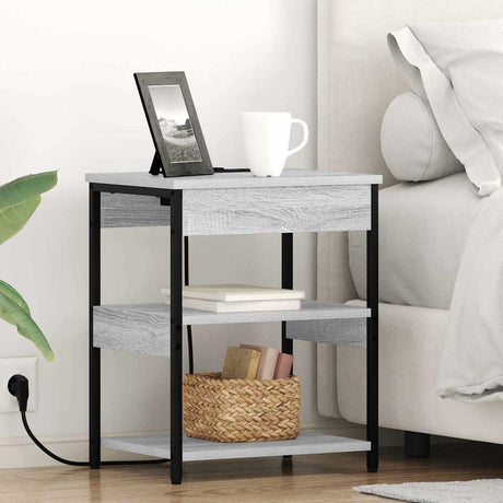 Vidaxl nachtkastje 2 st grijs sonoma 41 x 31 x 51 cm bewerkt hout