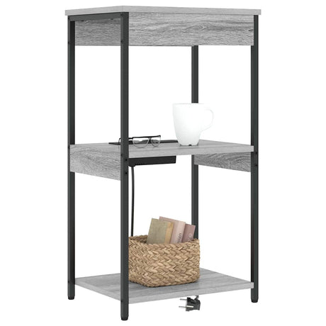 Vidaxl nachtkastje grijs sonoma 41 x 31 x 76 cm bewerkt hout