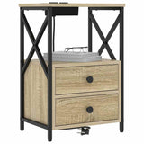 Vidaxl nachtkastje 2 st sonoma eiken 40 x 31 x 60 cm bewerkt hout