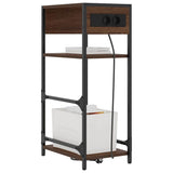Vidaxl nachtkastje bruin eiken 40 x 27 x 76 cm bewerkt hout