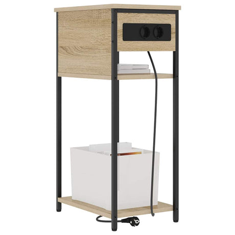 Vidaxl nachtkastje sonoma eiken 41 x 28 x 76 cm bewerkt hout