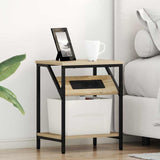 Vidaxl nachtkastje 2 st sonoma eiken 38 x 30 x 48 cm bewerkt hout