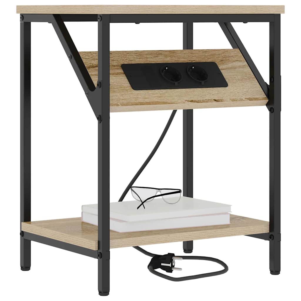 Vidaxl nachtkastje 2 st sonoma eiken 38 x 30 x 48 cm bewerkt hout