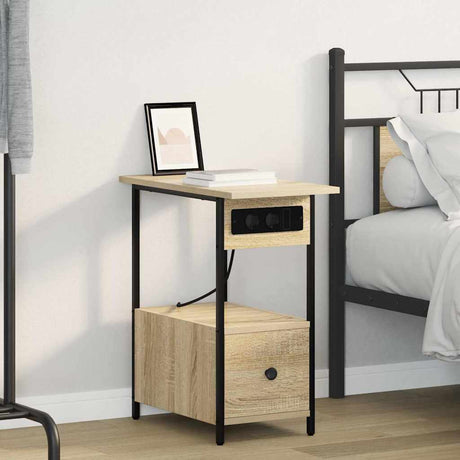 Vidaxl nachtkastje sonoma eiken 60 x 30 x 61 cm bewerkt hout