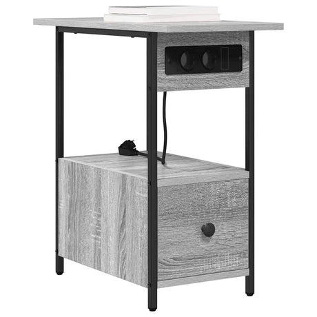 Vidaxl nachtkastje grijs sonoma 60 x 30 x 61 cm bewerkt hout