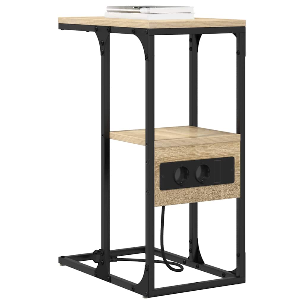Vidaxl nachtkastje sonoma eiken 41,5 x 26 x 60,5 cm bewerkt hout