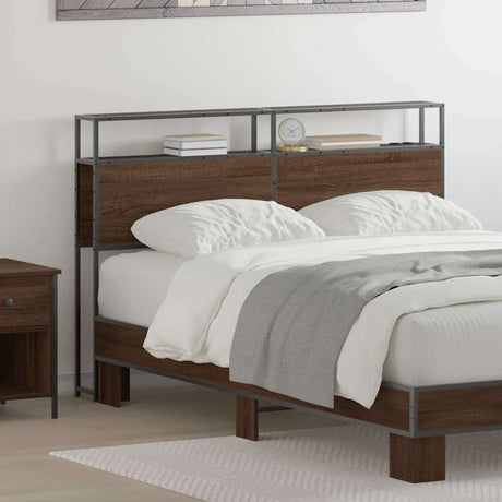 Vidaxl opberghoofdbord bruin eikenkleur bewerkt hout
