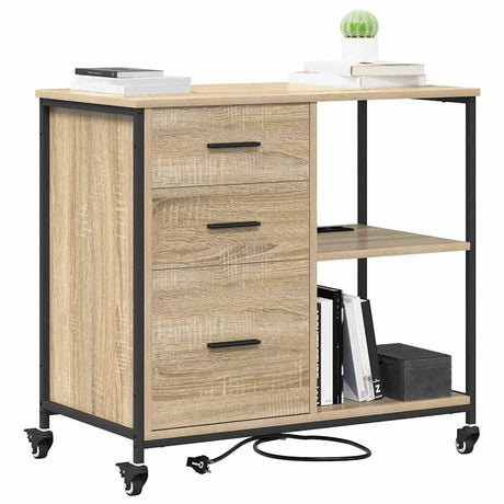 Vidaxl kast met oplaadstation 76 x 41 x 72 cm bewerkt hout
