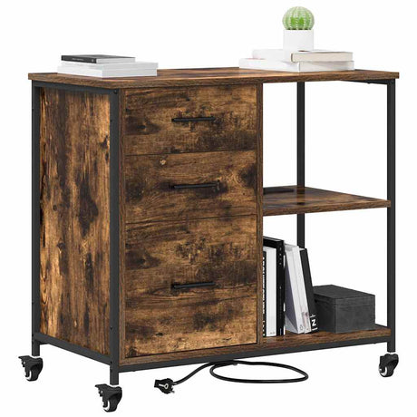 Vidaxl kast met oplaadstation 76 x 41 x 72 cm bewerkt hout