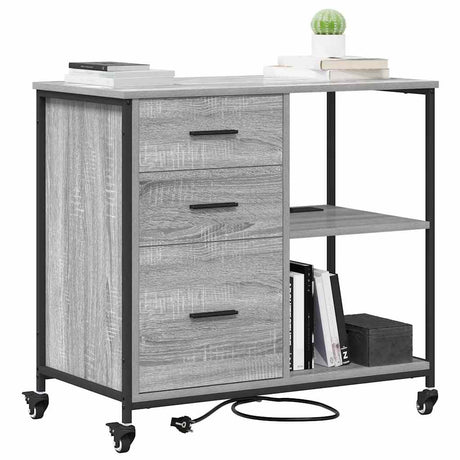 Vidaxl kast met oplaadstation 76 x 41 x 72 cm bewerkt hout