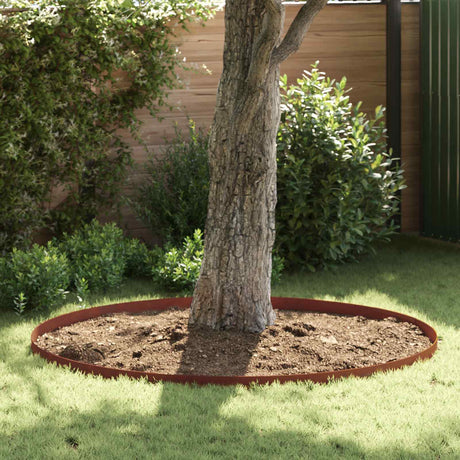 Vidaxl tuinrand 450 x 10 cm weervast staal roestig