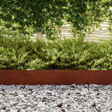 Vidaxl tuinrand 4 pcs roestig 450 x 0.05 x 15 cm cortenstaal