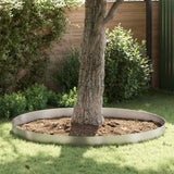 Vidaxl tuinrand 4 pcs zilver 450 x 0.05 x 15 cm roestvrij staal