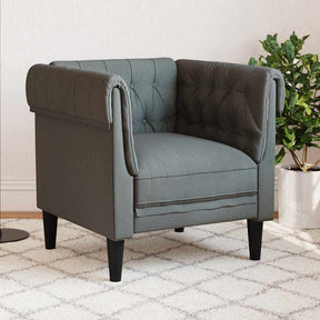 Vidaxl bank donkergrijs 78,5 x 74,5 x 74,5 cm polyester