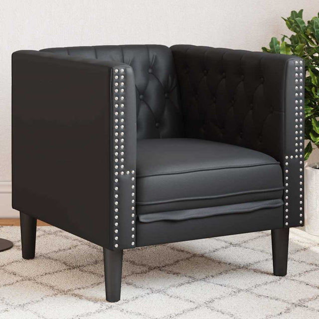 Vidaxl bank zwart 74,5 x 71 x 70,5 cm pvc
