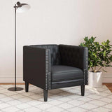 Vidaxl bank zwart 74,5 x 71 x 70,5 cm pvc