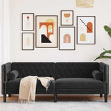 Vidaxl bank zwart 194 x 74,5 x 70,5 cm fluweel