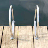 Vidaxl 5-treden haventrap zilver 45 ×11,5 ×190 cm aluminium