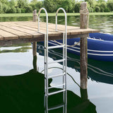 Vidaxl 5-treden haventrap zilver 45 ×11,5 ×190 cm aluminium