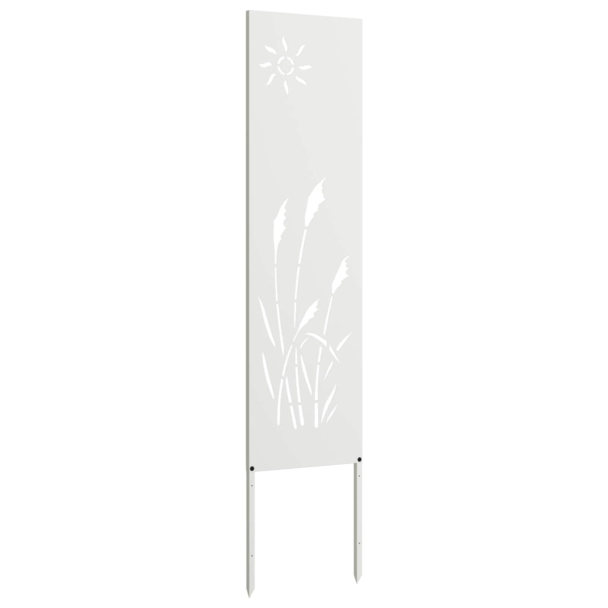 Vidaxl tuin privacy screen fretwerk wit 32 x 140 cm koudgewalst staal