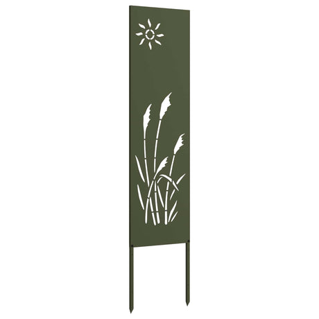 Vidaxl tuin privacy screen olijfgroen 32 x 140 cm koudgewalst staal