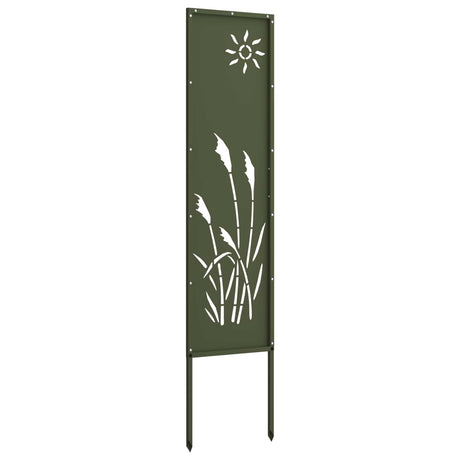 Vidaxl tuin privacy screen olijfgroen 32 x 140 cm koudgewalst staal