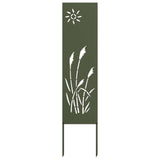 Vidaxl tuin privacy screen olijfgroen 32 x 140 cm koudgewalst staal