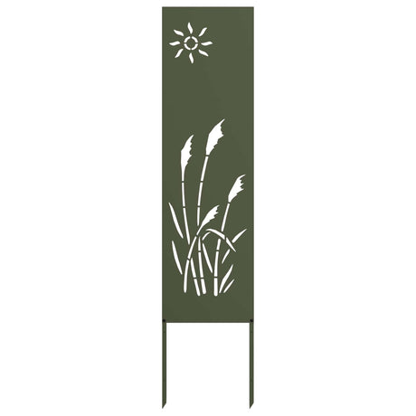 Vidaxl tuin privacy screen olijfgroen 32 x 140 cm koudgewalst staal