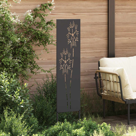 Vidaxl tuin privacy screen zwart 32 x 140 cm koudgewalst staal