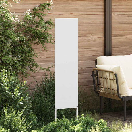 Vidaxl tuin privacy screen fretwerk wit 32 x 140 cm koudgewalst staal