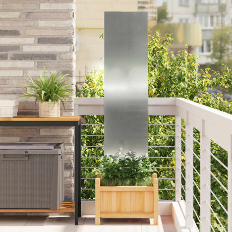 Vidaxl tuin privacy screen zilver 32 x 140 cm gegalvaniseerd staal