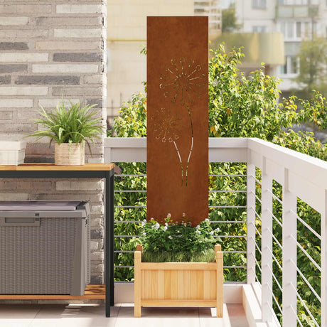 Vidaxl tuin privacy screen fretwerk roestig 32 x 140 cm weervast staal