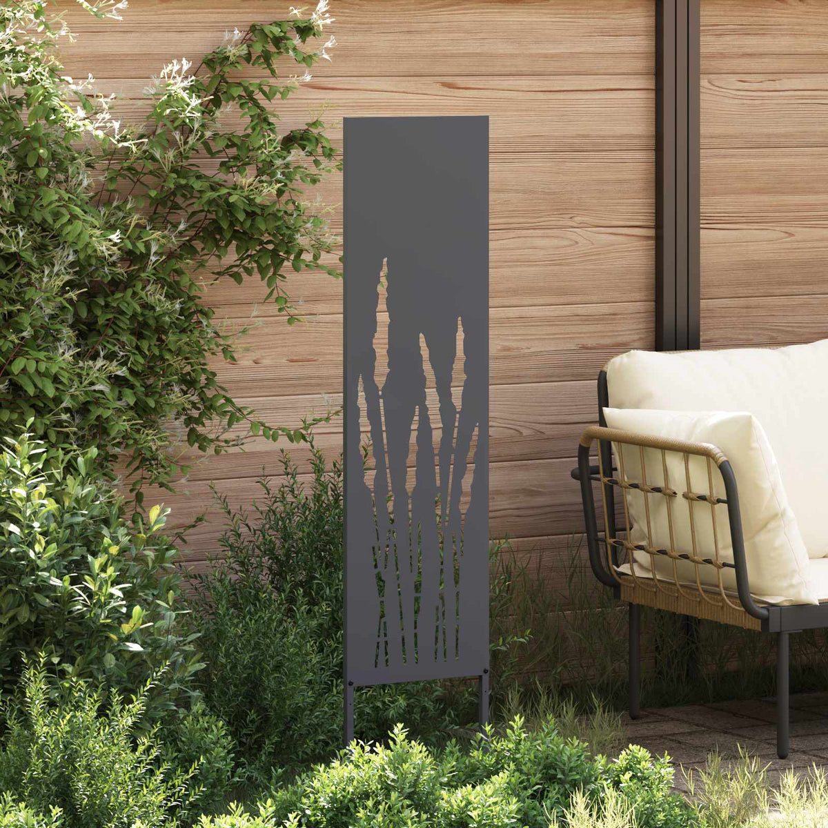 Vidaxl tuin privacy screen antraciet 32 x 140 cm koudgewalst staal