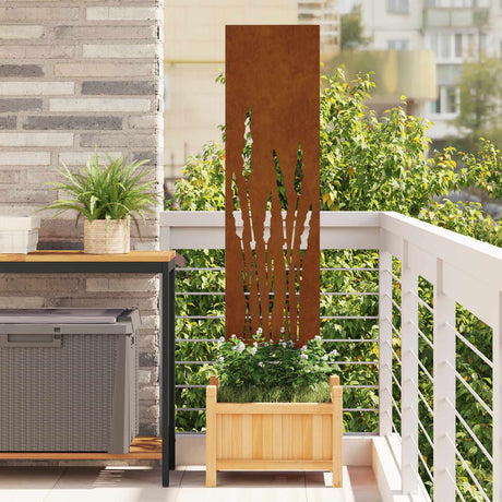 Vidaxl tuin privacy screen fretwerk roestig 32 x 140 cm weervast staal