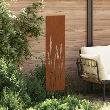 Vidaxl tuin privacy screen fretwerk roestig 32 x 140 cm weervast staal