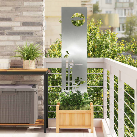 Vidaxl tuin privacy screen zilver 32 x 140 cm gegalvaniseerd staal