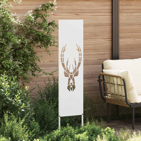 Vidaxl tuin privacy screen wit 32 x 140 cm koudgewalst staal