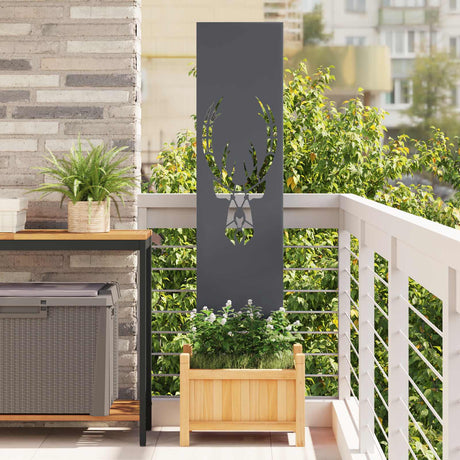 Vidaxl tuin privacy screen antraciet 32 x 140 cm koudgewalst staal