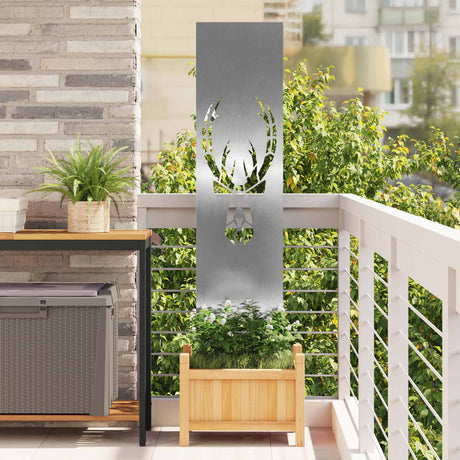 Vidaxl tuin privacy screen zilver 32 x 140 cm roestvrij staal