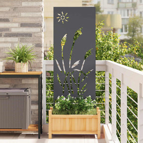 Vidaxl tuin privacy screen antraciet 50 x 140 cm koudgewalst staal