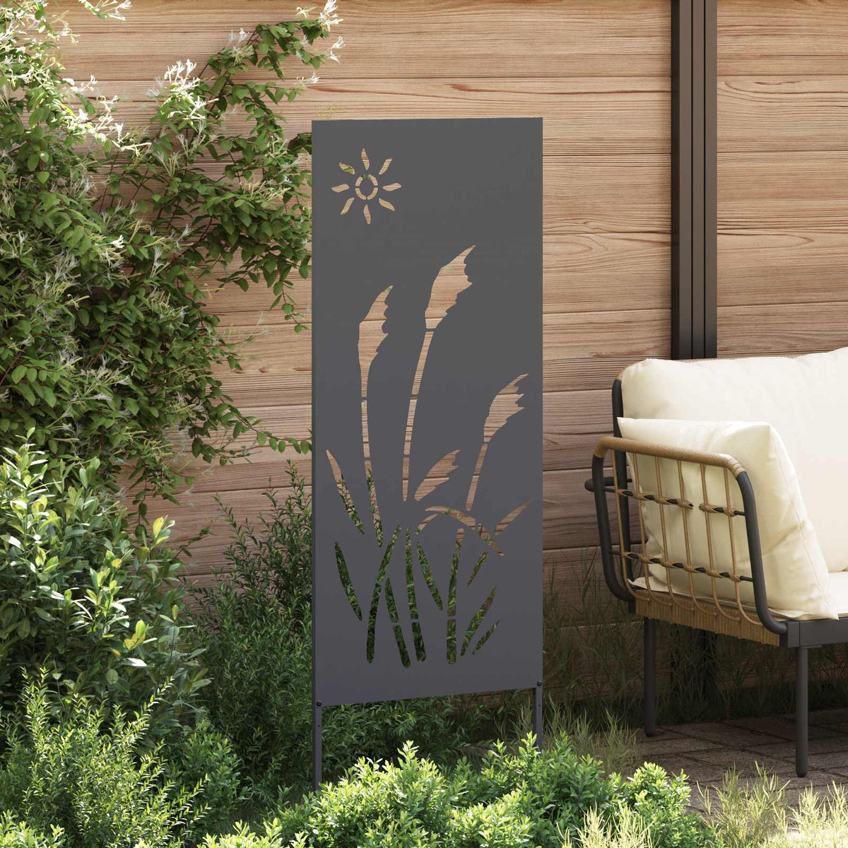 Vidaxl tuin privacy screen antraciet 50 x 140 cm koudgewalst staal