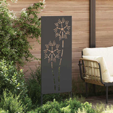 Vidaxl tuin privacy screen zwart 50 x 140 cm koudgewalst staal