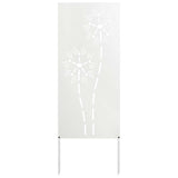 Vidaxl tuin privacy screen fretwerk wit 50 x 140 cm koudgewalst staal