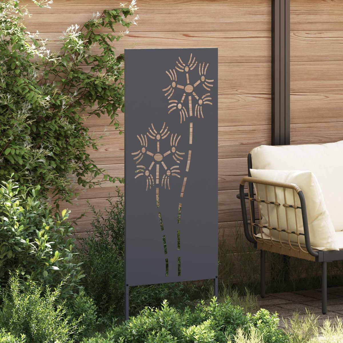 Vidaxl tuin privacy screen antraciet 50 x 140 cm koudgewalst staal