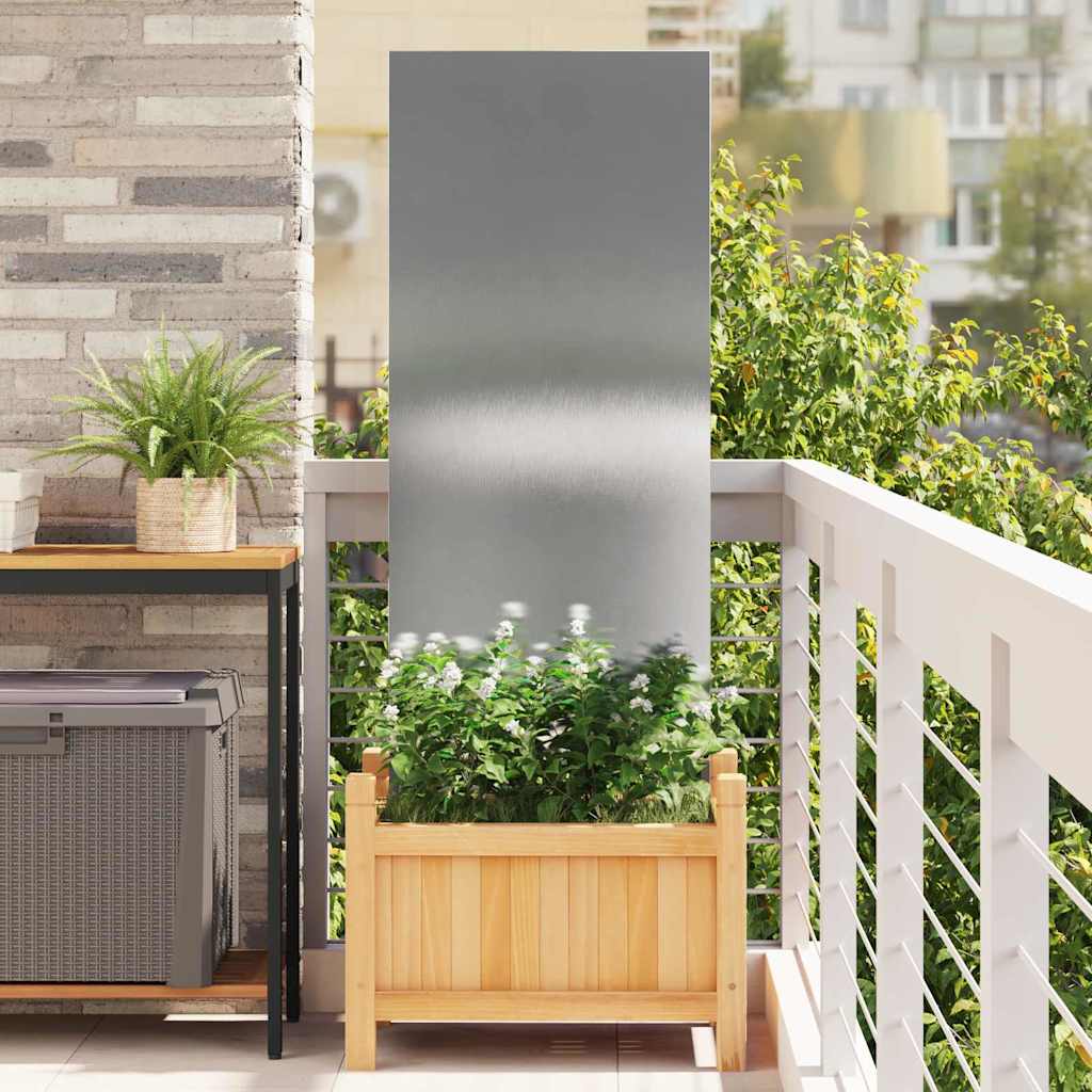 Vidaxl tuin privacy screen fretwerk zilver 50 x 140 cm roestvrij staal